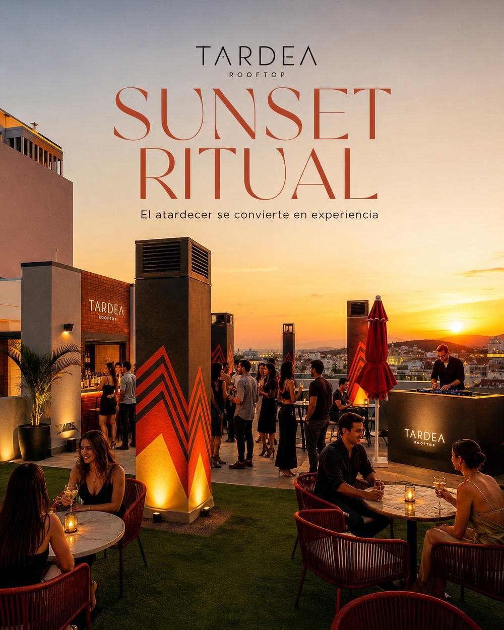 TARDEA Rooftop al atardecer